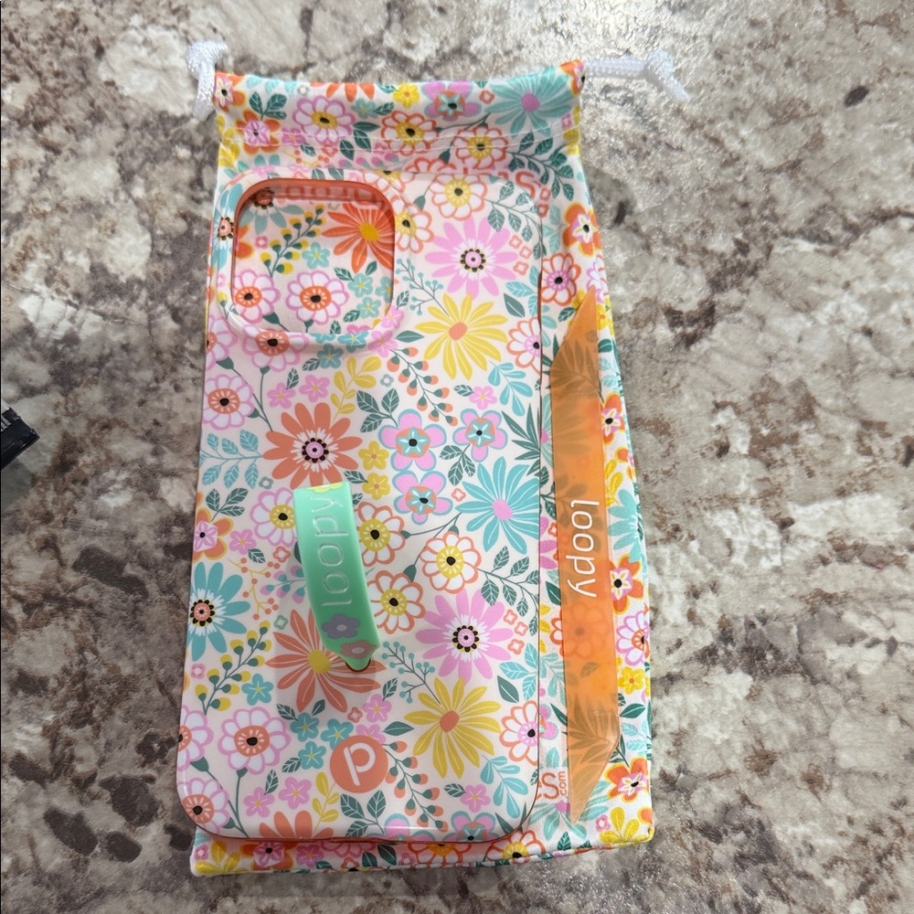 iPhone 15 pro max floral loopy case